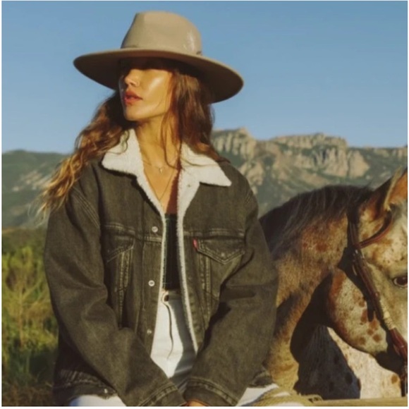 NWT! Wyeth by Todd Magill 100% Wool Neutral Embroidered Rancher Fedora Hat - Picture 2 of 7